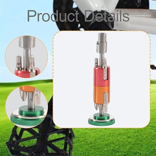 Miniatura 5 de Bike Repair Tool Kit Maintenance Tool Screwdriver Hexagon T25 Aluminum Alloy Rotatable for Cyclists, Green