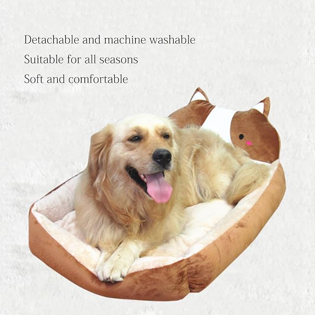 Foto 2 de 7 de XXIUDEE Cama ortopédica para perros, tamaño mediano, lavable, calmante y antiansiedad