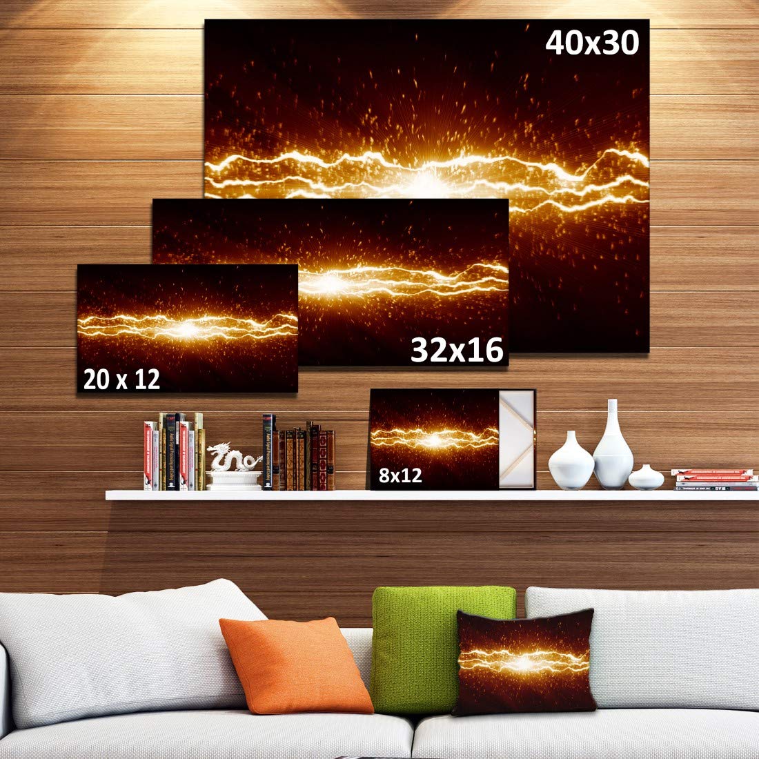 Amazon.com: Designart PT6844-40-20 Horizontal Lights-Contemporary