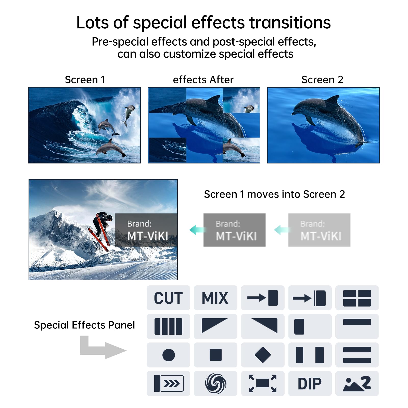 MT-ViKI Live Streaming Video Switcher - 4 HDMI Inputs, 5.5-inch LCD Screen, PTZ Control, Chroma Key, USB 3.0 Streaming, Ideal for Live Events, Weddings, Broadcasts