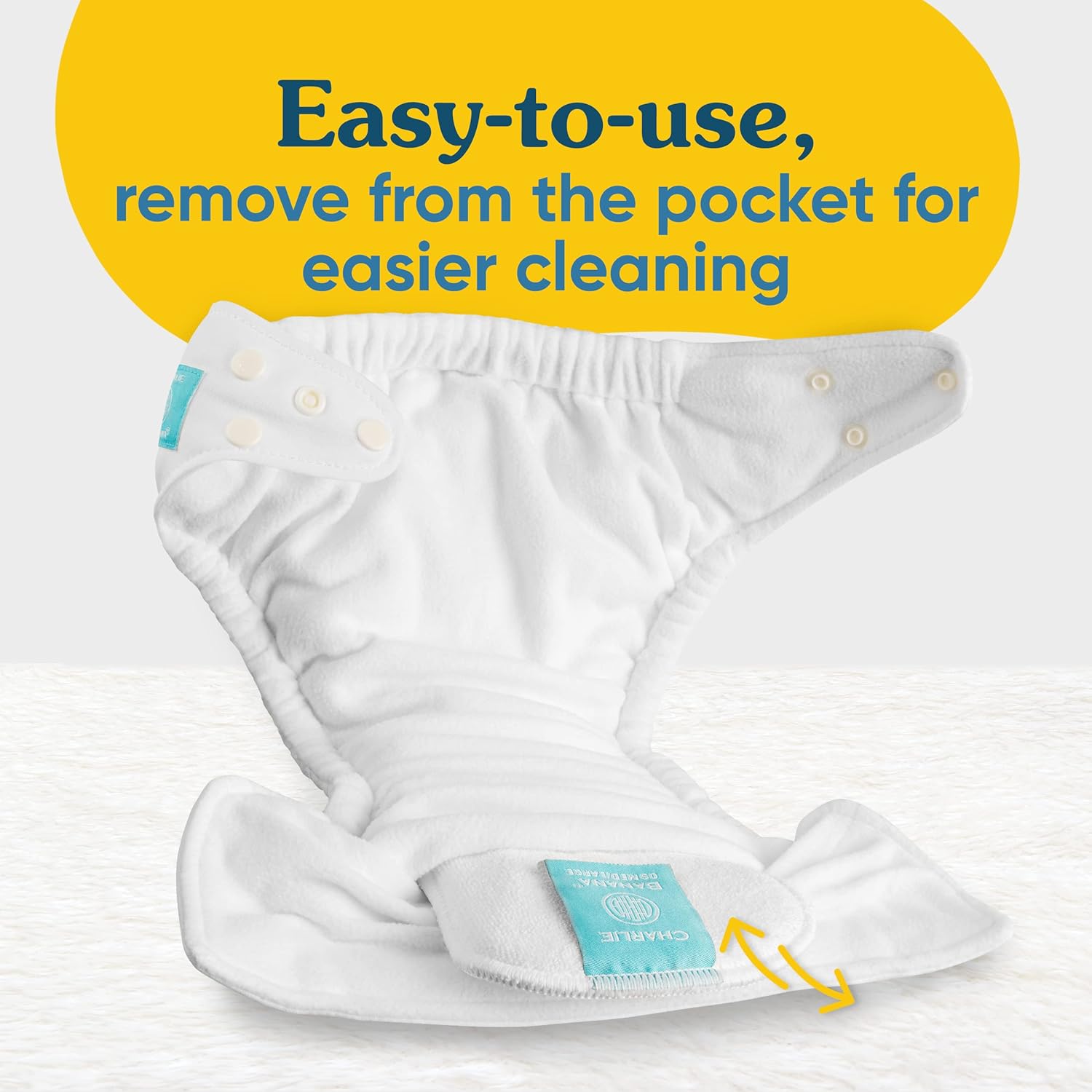 Charlie Banana Baby Super Absorbent Hemp Reusable and Washable Diaper Insert, One Size, 3-Pack, Medium/Large : Baby