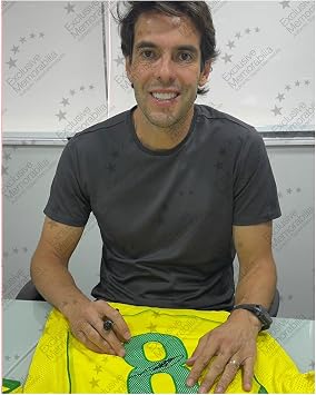 Kaka Signed Brazil 2004-06 Home Soccer Jersey. Icon Frame