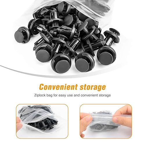 Miniatura 4 de GOOACC 40 clips de remache de nailon de 0394in para Honda y Acura-91503-SZ3-003 kit de tornillos de expansión de montaje de muebles automotrices
