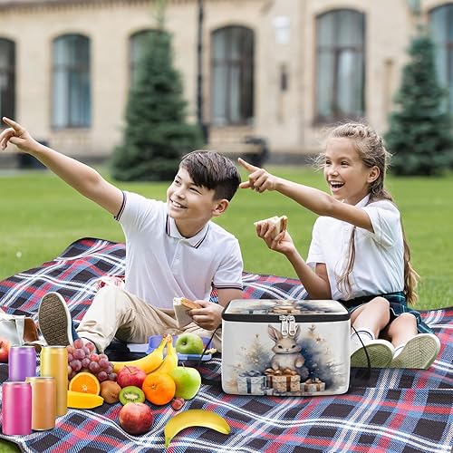 Miniatura 3 de Christmas Design Insulated Lunch Bag Women Reusable Lunch Tote Square Meal Bag for Adults Men Cooler Lunch Box for Work Travel Picnic Food