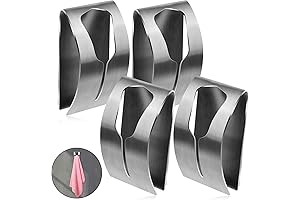 Four-Piece Towel Hook Set: Seamless, Stainless Steel Storage Solution