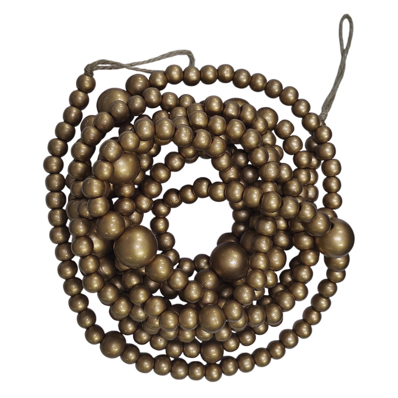 Décoration de Noël en bois portable et perles pour bricolage festif