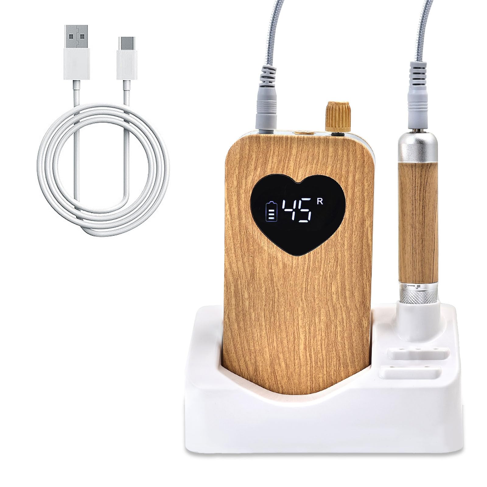 Artistico Legno Cuore Unghie Trapano Macchina Lucidatrice Ad Alta Efficienza Vibrazioni Basse Multi Velocità Controllo per Limatura Multi Speed Nails Lucidatrice
