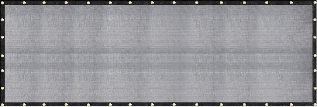 60-70% 12 x 24 FT Premium Mesh Tarp/Shade Cloth Sun Protection Heavy Duty Black with Grommets for Green House Garden pergola Pools Dump Truck
