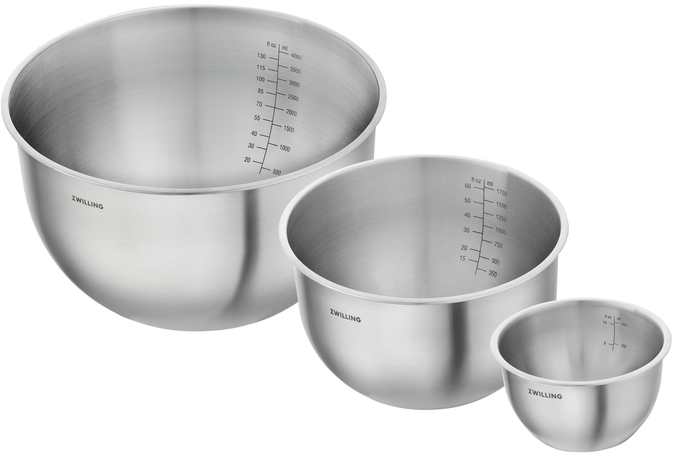 ZWILLING Fresh & Save BOWLS Kase Seti S/M/L / 3-parça, paslanmaz çelik, Metalik Gri