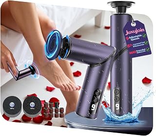 Juxujoin 5-in-1 Electric Callus Remover - Pro Rechargeable Foot File Kit, 99.92% Removal in 3 Mins, Safe for All Skin Types, Purple