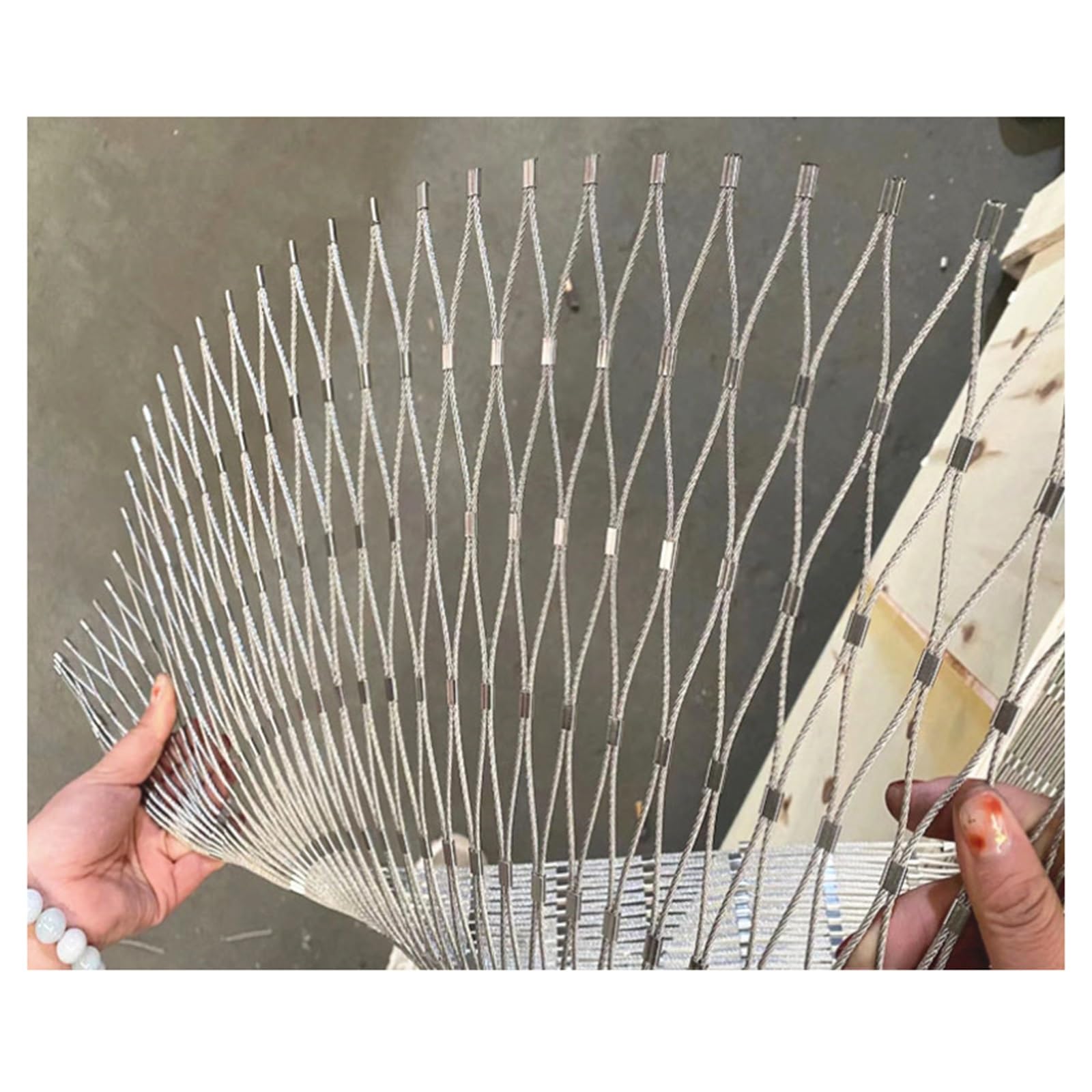 Cage pour animaux et filets extérieurs en corde flexible acier