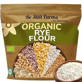 Organic Rye Flour for Bread Bulk 2.8 lb - Bread Flour for Baking