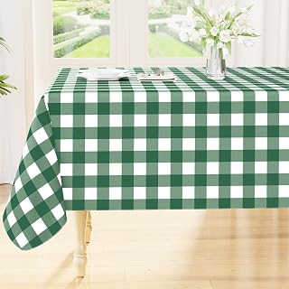 Smiry Picnic Table Cloth, Vinyl Tablecloths with Flannel Backing, 60"x102"