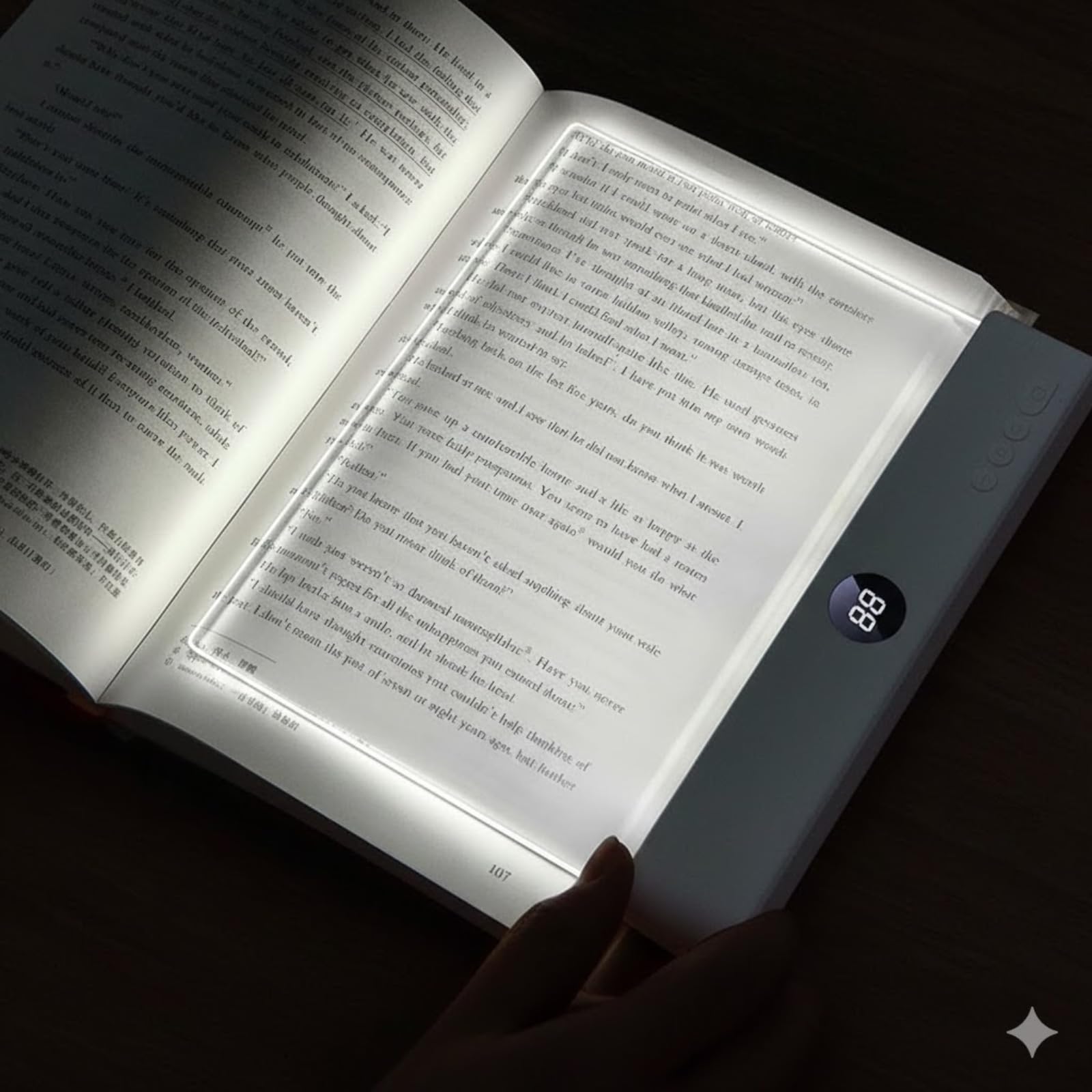 TFixol Timer di rilevamento della luce di lettura piatto Oscuramento continuo 3 temperature di colore Batteria a lunga durata