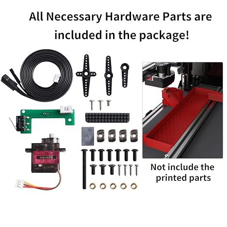 Voron2.4 Blobifier Servo Blob Purge Bucket Kit: FYSETC Upgrade Nozzle Filament Buildup Collector No Printed Parts with Silicone Brush Cleaning Tool for Extrusion Residual on Voron2.4 350 Extruder