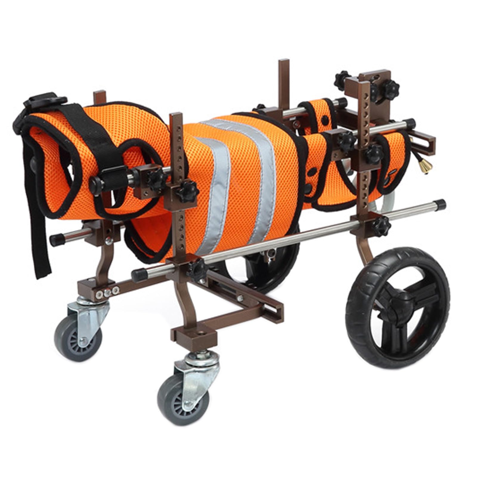 Sedia A Rotelle per Cani, Carrellino Cane Disabile, Dog Wheelchair, Carrellino per Cani Disabili Gambe Posteriori RiabilitazioneOrange,One Size