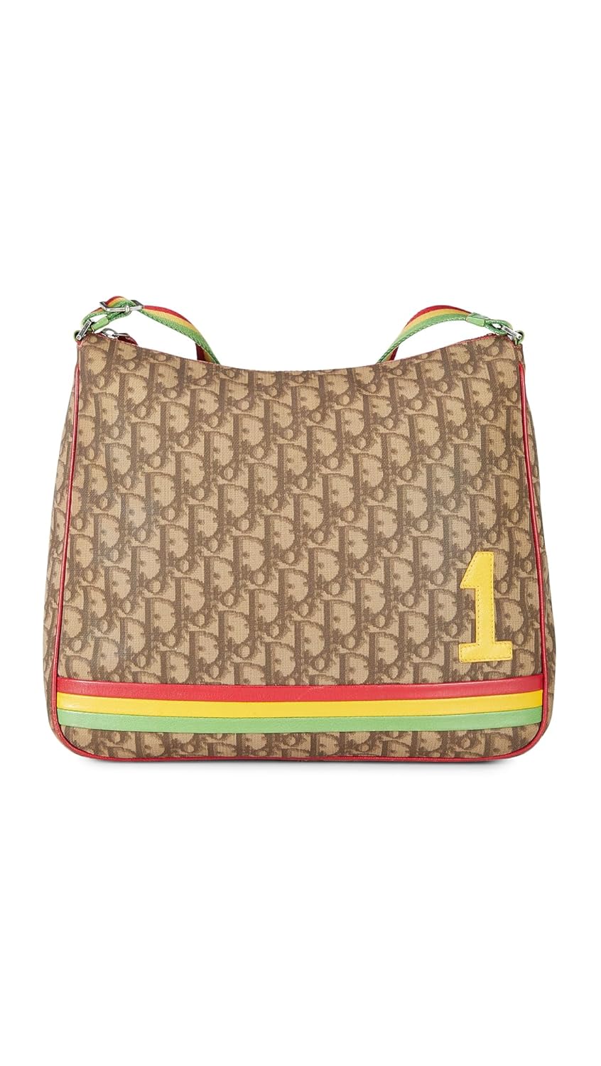 Dior Womens Pre-Loved Brown Coated Canvas Rasta Messenger Bag Brown One Size