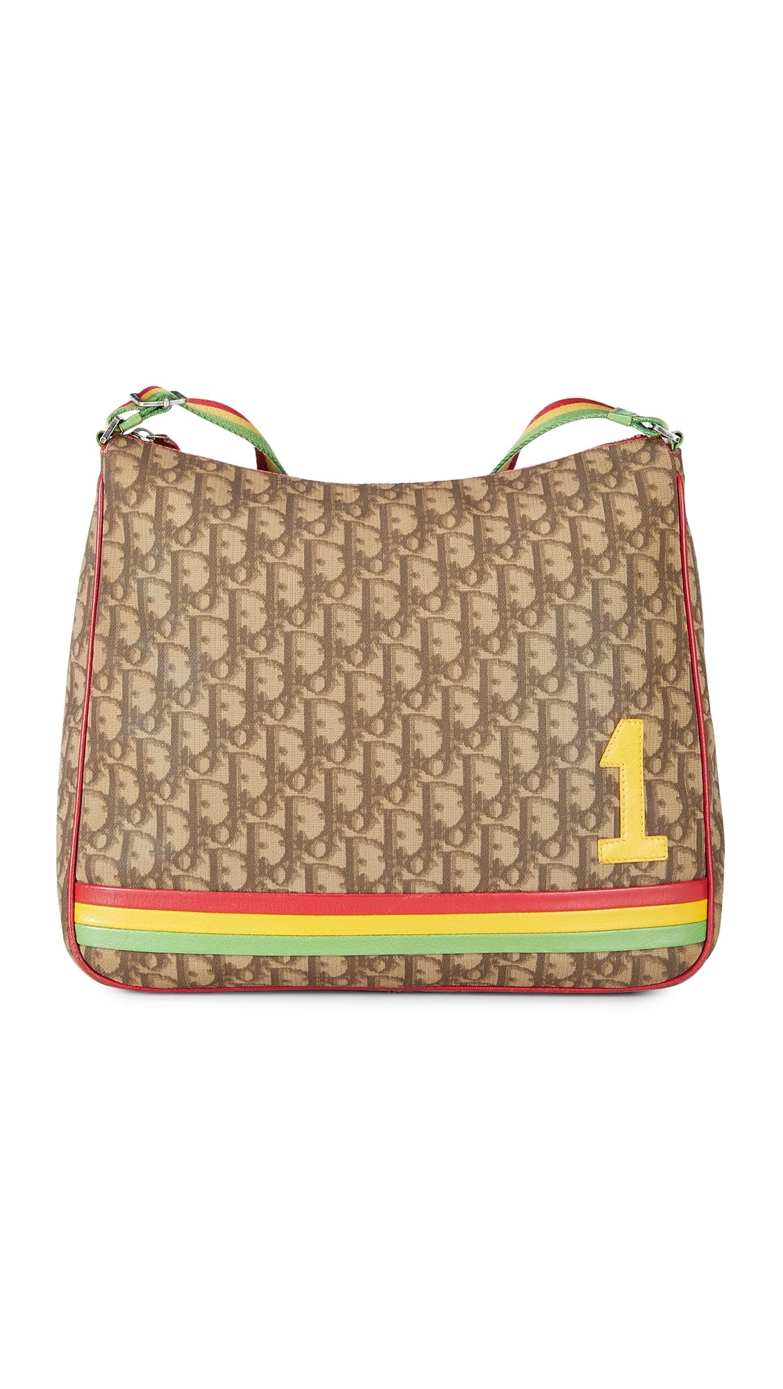 Dior Womens Pre-Loved Brown Coated Canvas Rasta Messenger Bag Brown One Size