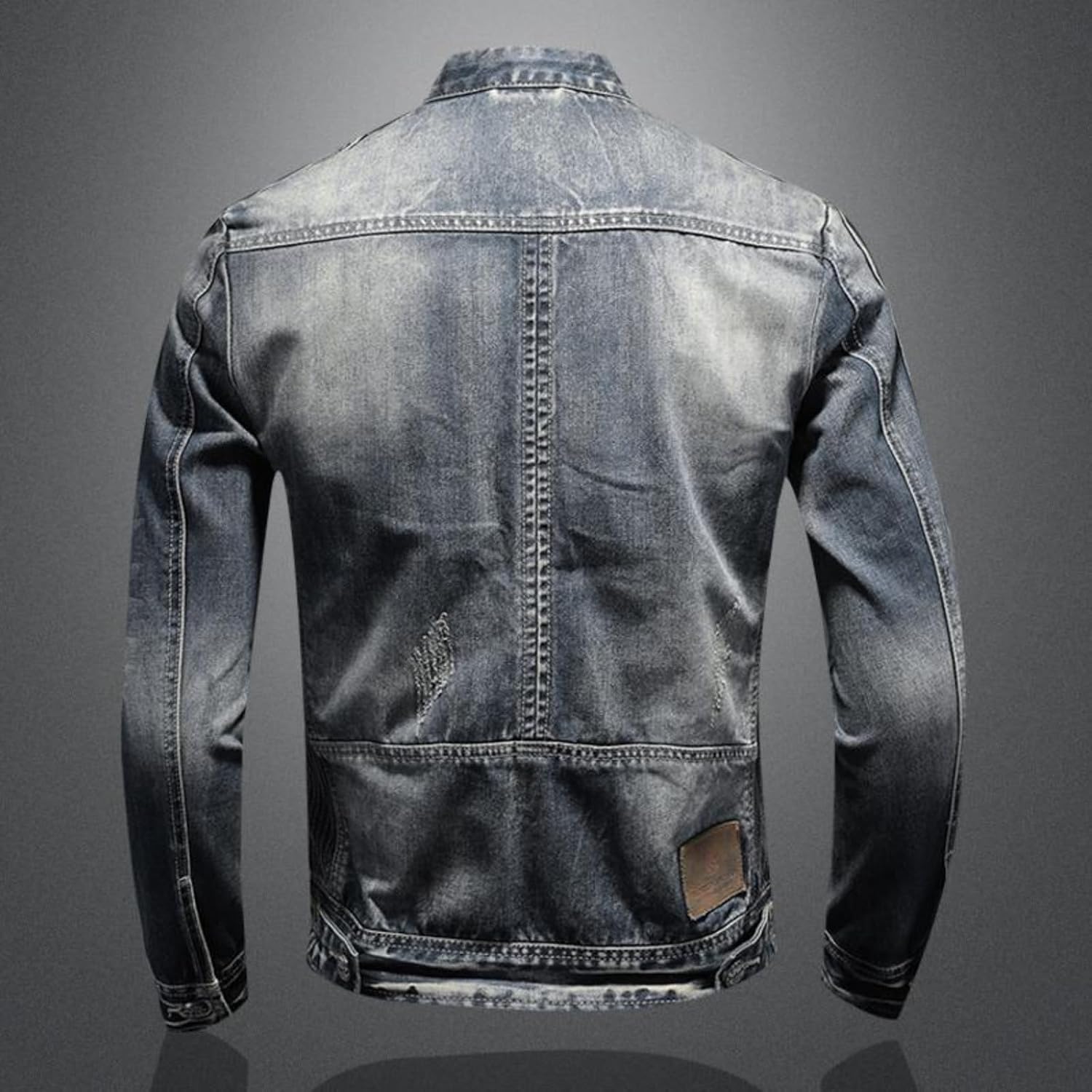 Slim Fit Denim Jacket for Men Long Sleeve Casual Vintage Fashion Cool Jean Outerwear