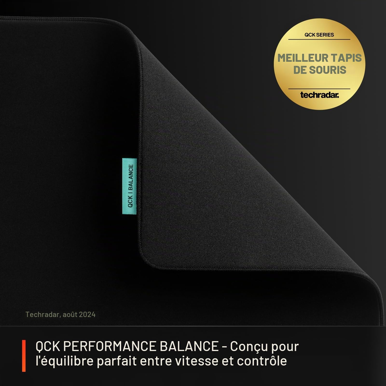 SteelSeries QcK XL Performance Balance Tapis de Souris de Jeu — Densité supplémentaire pour Une Glisse Fluide — Coutures discrètes — Base en Caoutchouc néoprène antidérapant — 40 x 87,5 cm — FPS