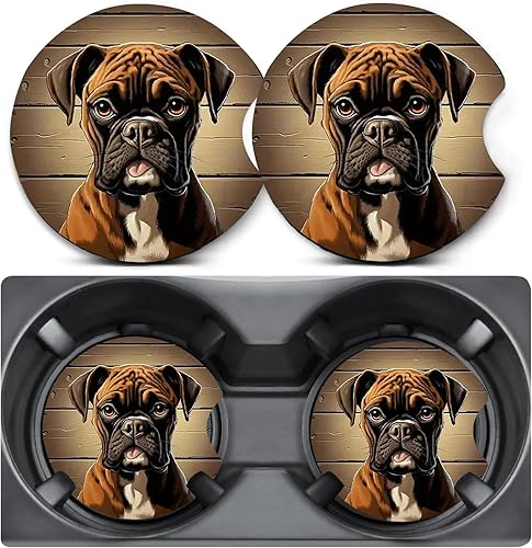 Miniatura 50 de 2 unidades de posavasos para portavasos de coche, posavasos para portavasos de coche con diseño de cereza, alfombrilla de goma antideslizante de