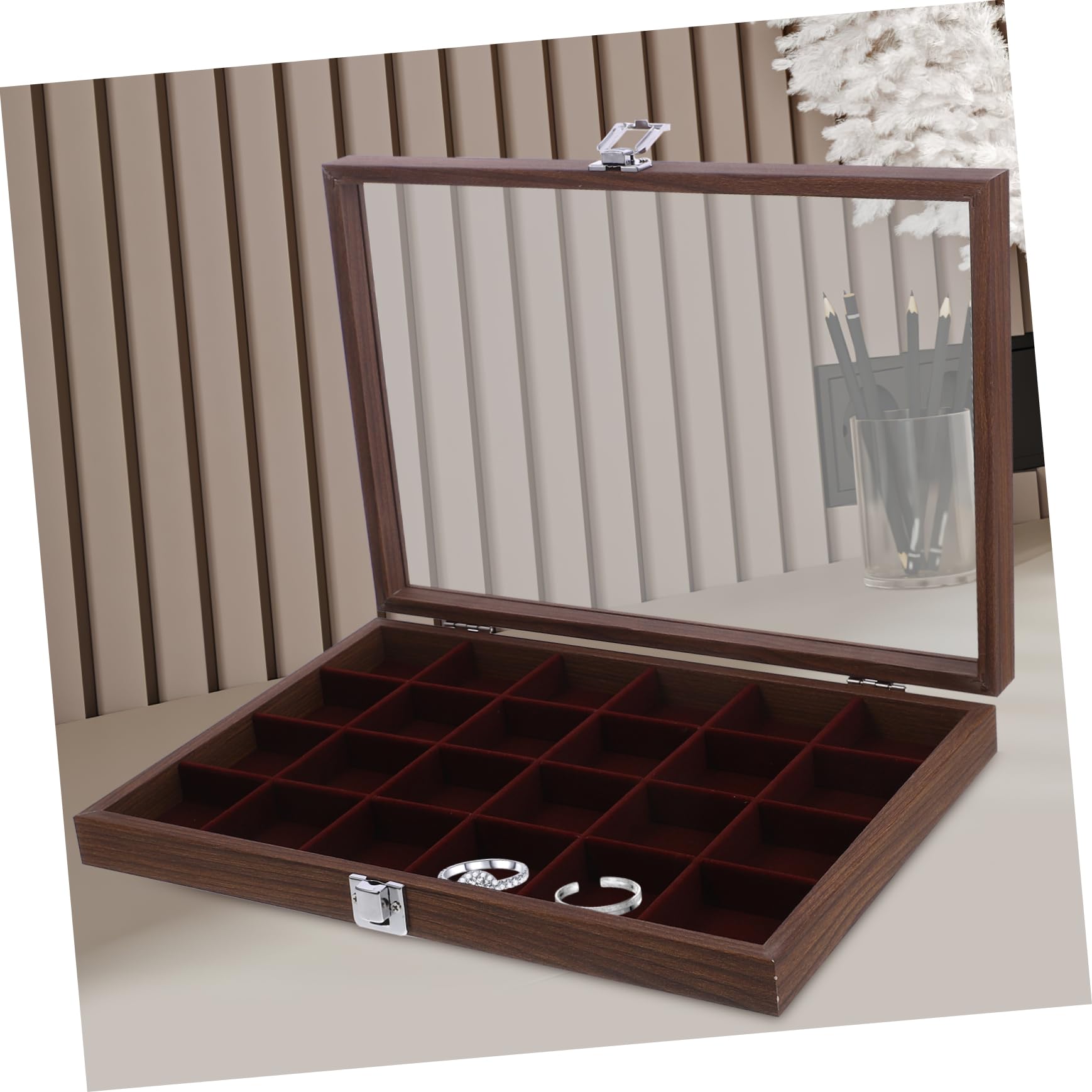 Alipis Boîte De Rangement Pour Sachets De Thé Avec 24 Compartiments Organiseur Pour Sachets Dassaisonnement Étui De Rangement Pour Bonbons Support
