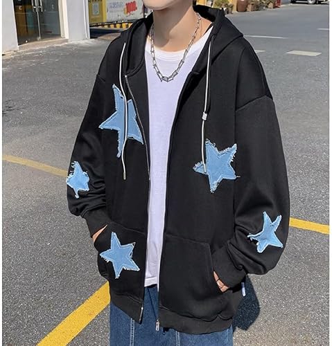 Miniatura 3 de Y2K Sudaderas con capucha gótica con estrellas y hadas, estilo grunge, sudadera Harajuku Streetwear Acubi Emo de gran tamaño con capucha