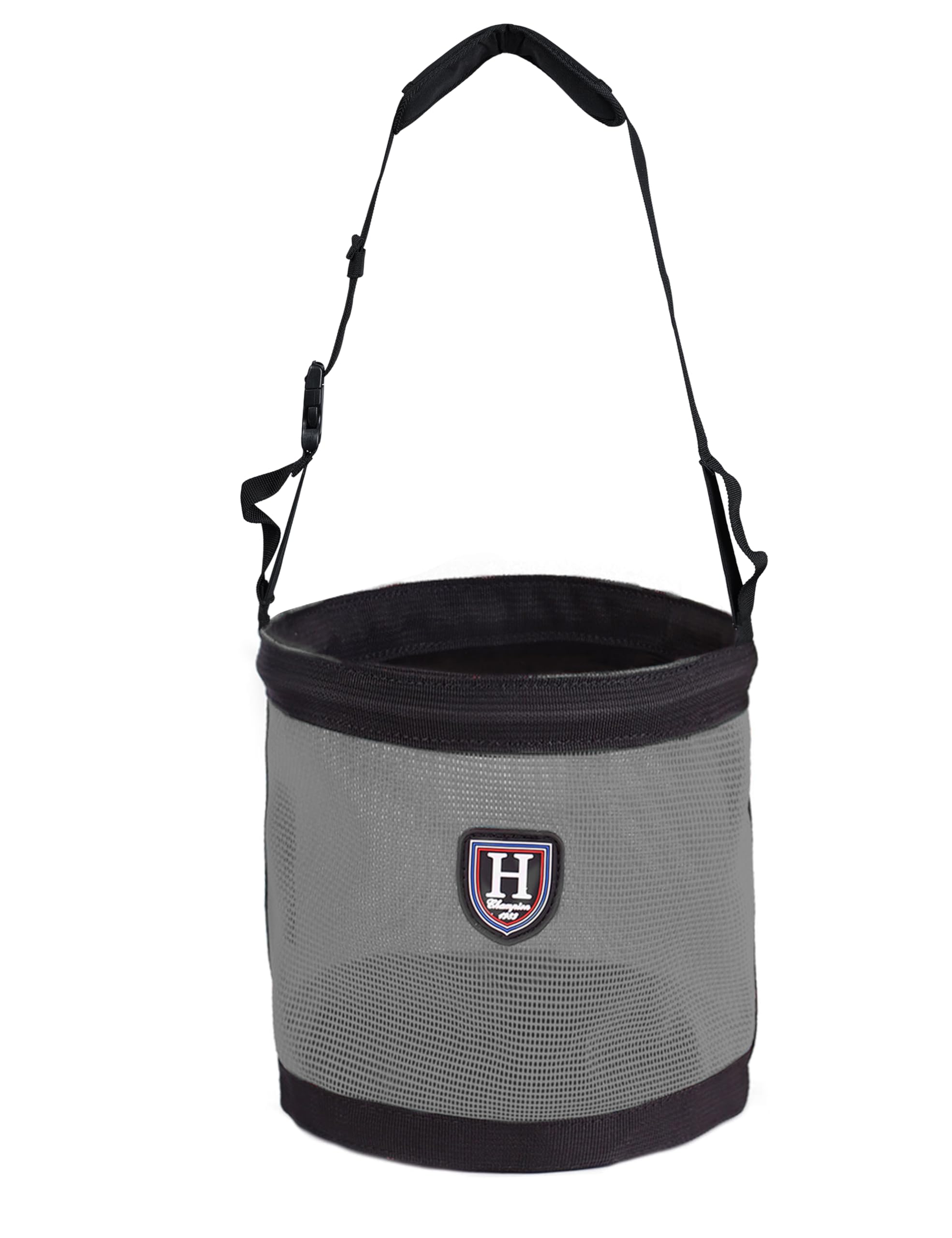 Sac d'alimentation pour cheval Harrison Howard en maille nylon gris foncé M