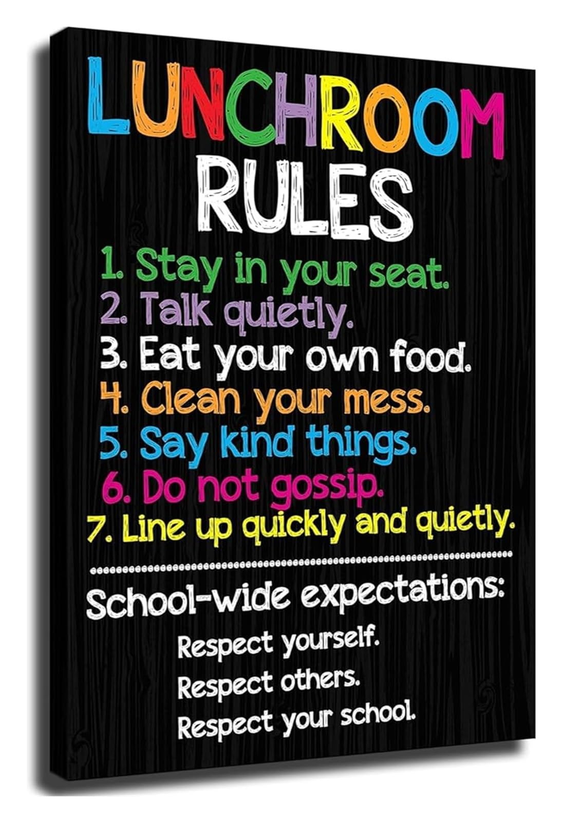 NWPNLXEA Classic Diner Rules Humorous Poster Retro Kitchen Wall-Art for Breakfast Bar Home Cafe and Nostalgic Dining Room Decor Unframed,12x18inch(30x45cm)
