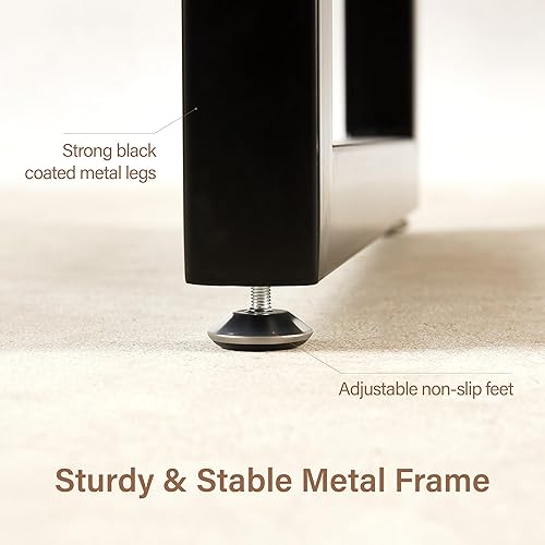 Miniatura 6 de HAIZAO Mesa de comedor moderna para mesa de comedor extensible de 4 a 8 pulgadas, de 55 a 70 pulgadas con mesa de MDF y patas de metal, mesa de