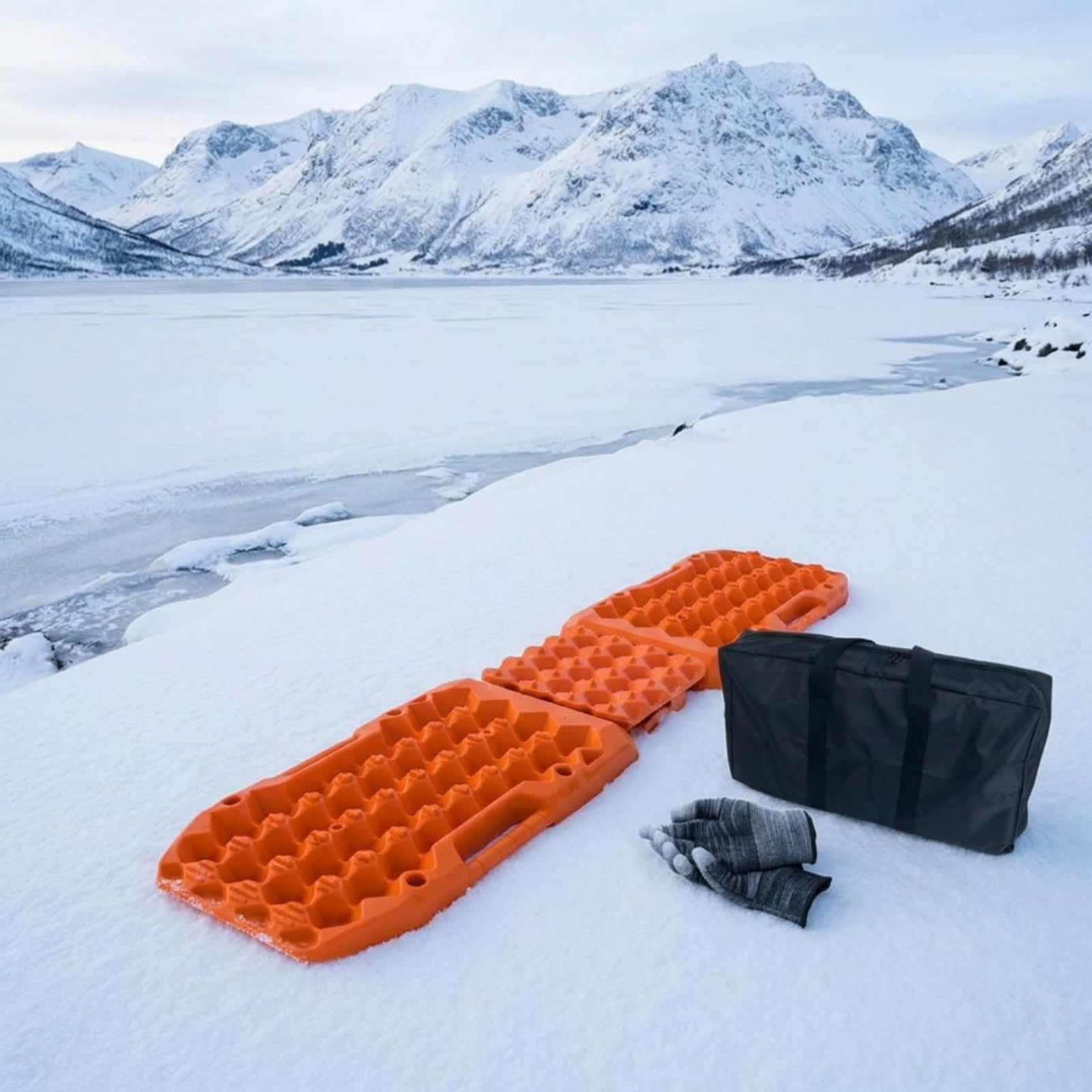 Plancha satasco con Bolsa Conectable Rampa Recuperación Vehículo para Nieve