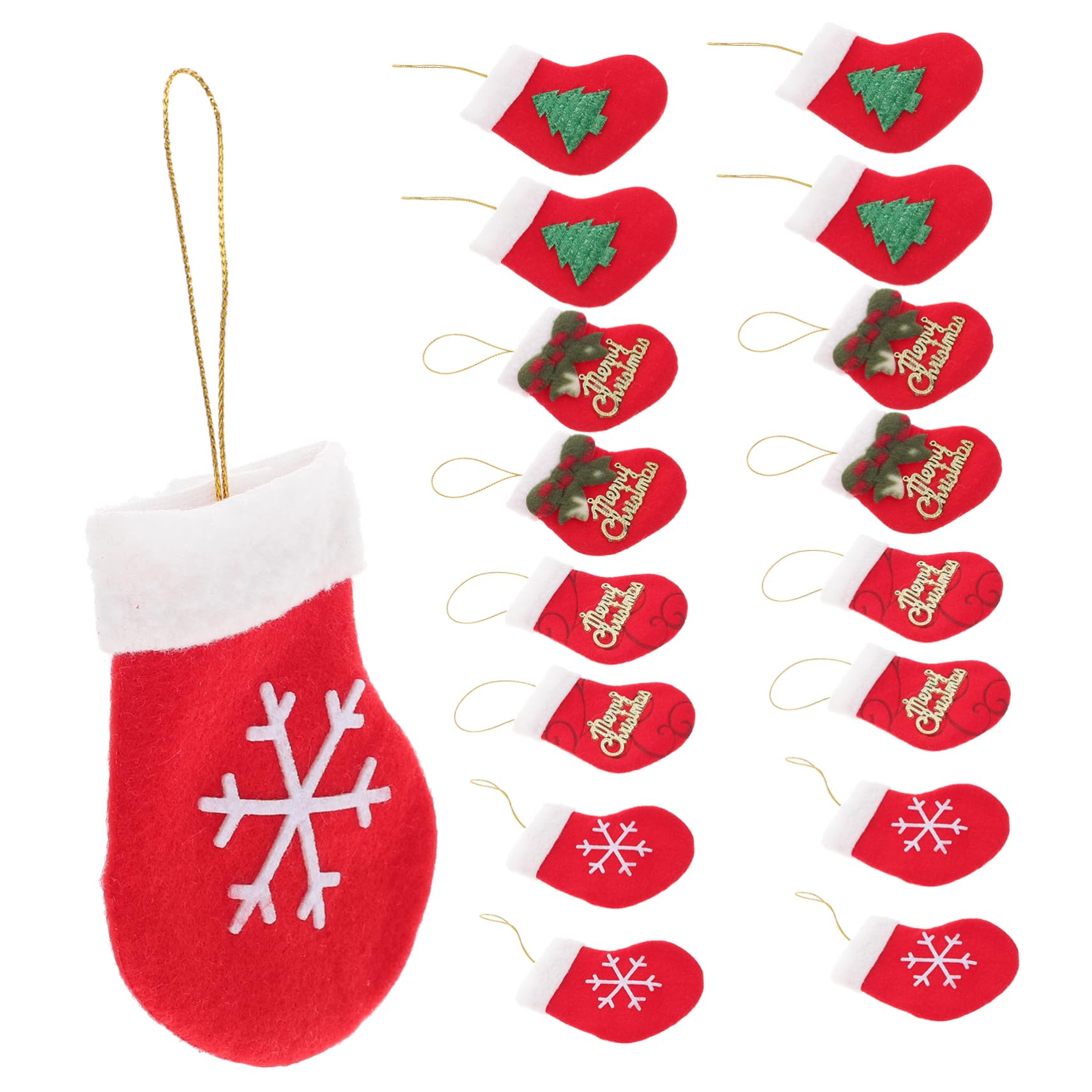 Mini de Noël décorations rouge pour cheminée et table de fête hivernale