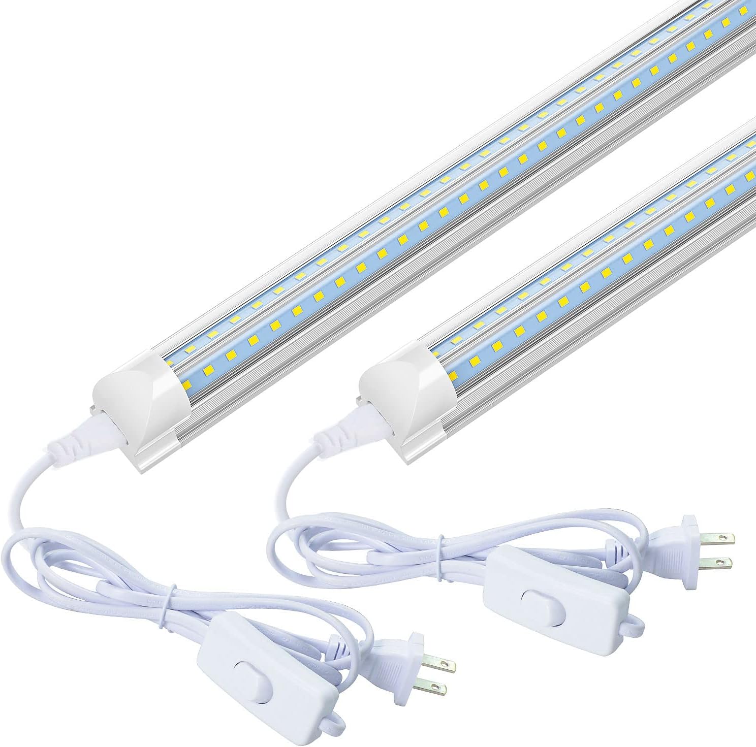 CNSUNWAY LED Shop Light 2FT, 22W 3300LM 6500K, V-Shape T8 LED Tube