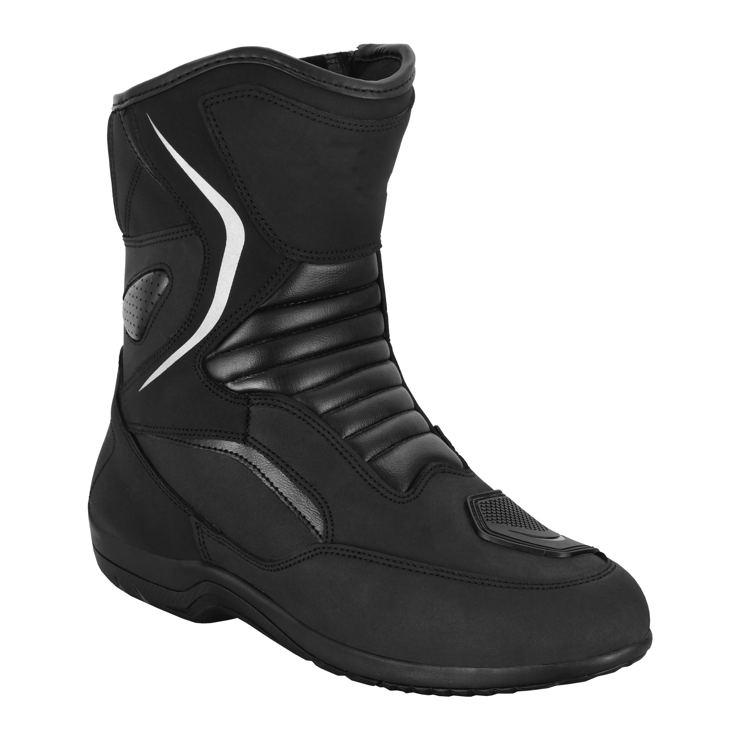 Botas de Motocross Hombre | Botas Piel Moto con Suela de Goma | Botas Motocicleta Rider de Cuero Proteccion para Hombre CE Approved EN 13634:2017
