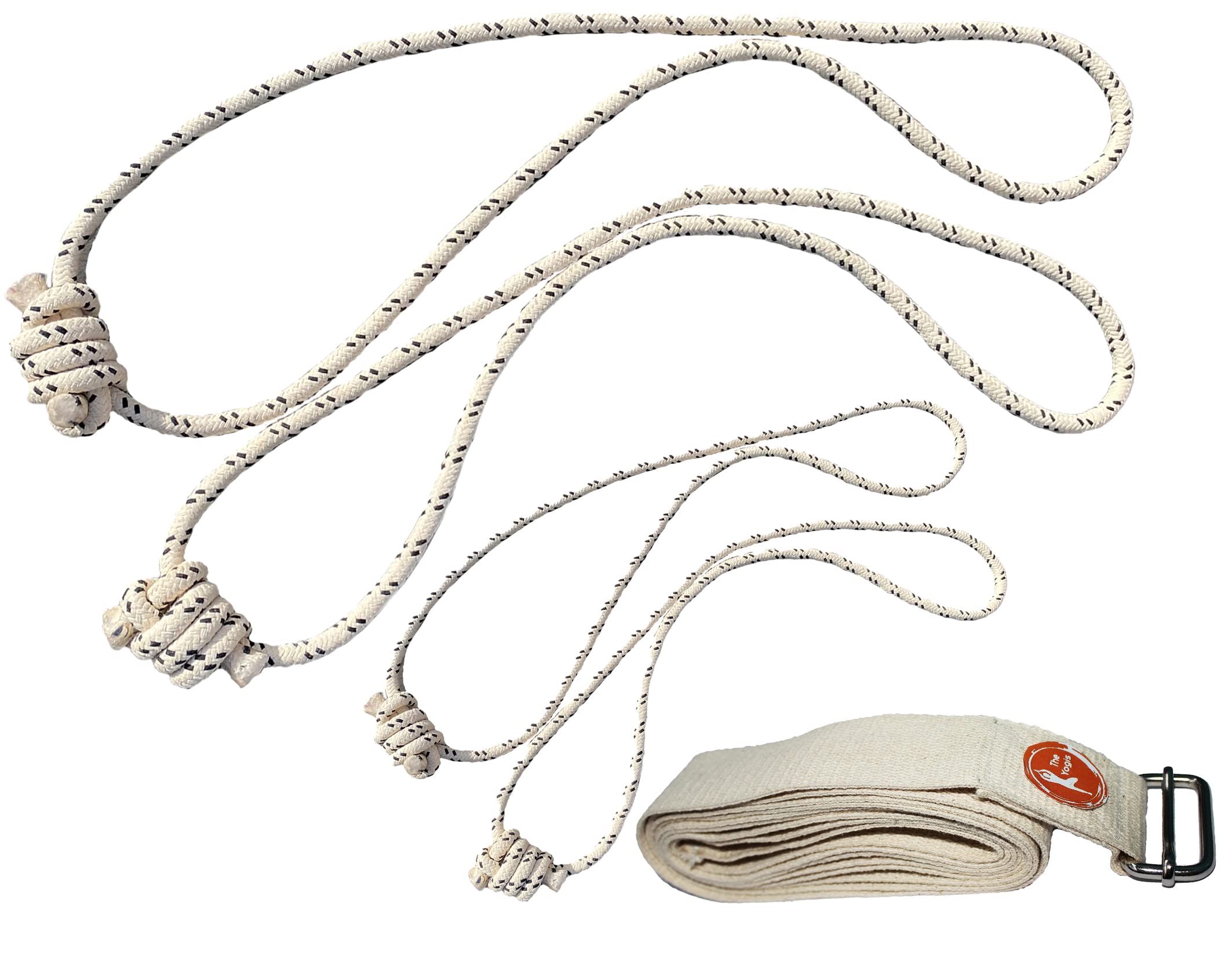 The Yogis Iyengar Wall Yoga Ropes full Set of - 4 Ropes (2 Long, 2 Small) With 1 Yoga Belt (B0B745VV7B) Amazon Price History, Amazon Price Tracker