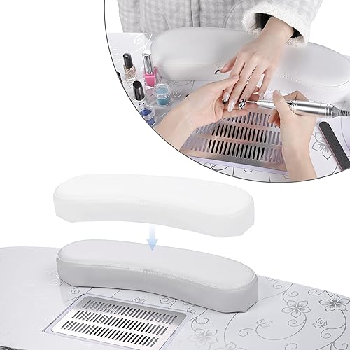 Miniatura 5 de BYOOTIQUE Mesa de manicura portátil para uñas plegable con colector de polvo integrado, bolsa de transporte, mesa de manicura con rueda bloqueable