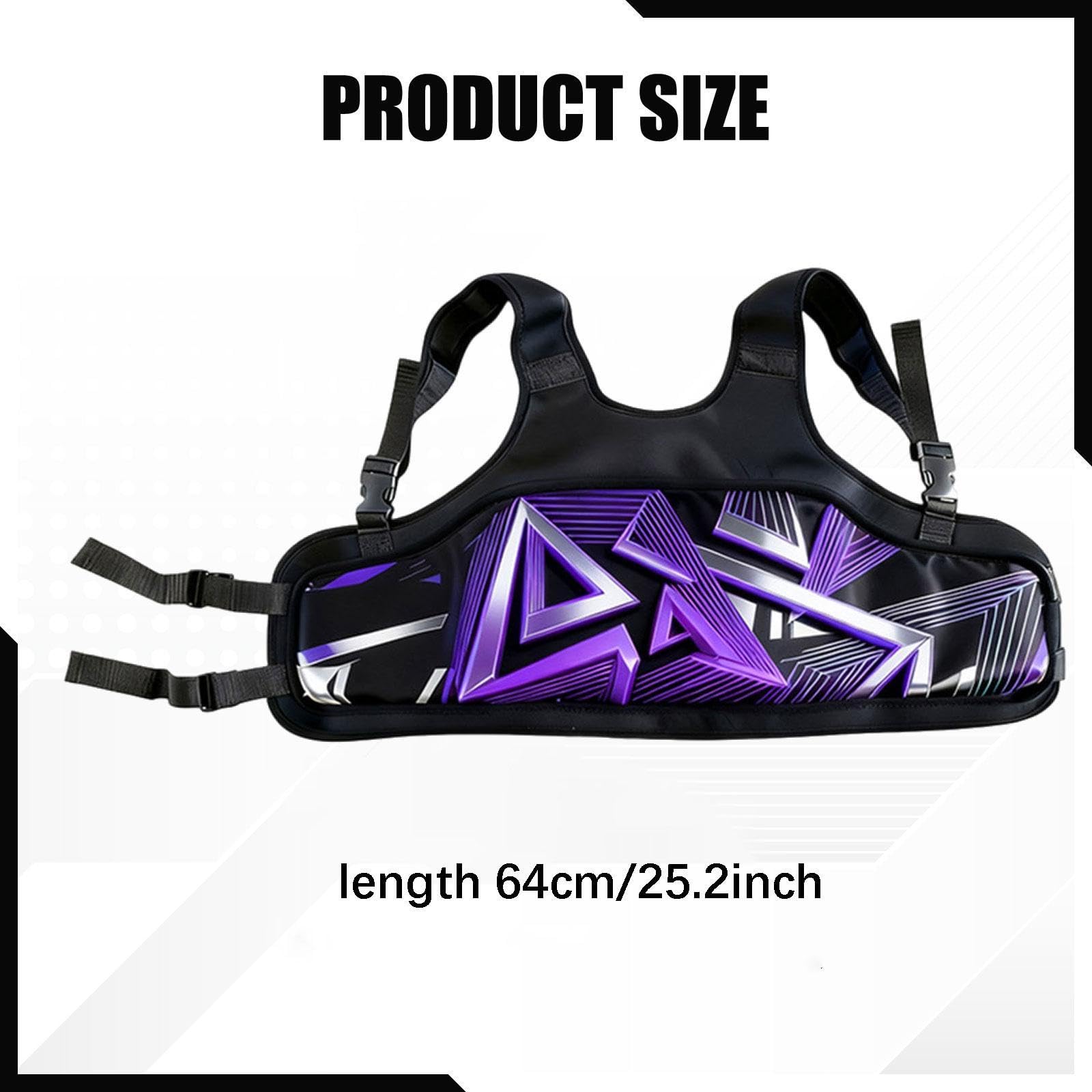 Protector de Costillas para Karting de Pecho Infantil Adulto Chaleco Protector Diseño Ergonómico Ajustable Absorbe Impactos Universal Esponja, PÚrpura