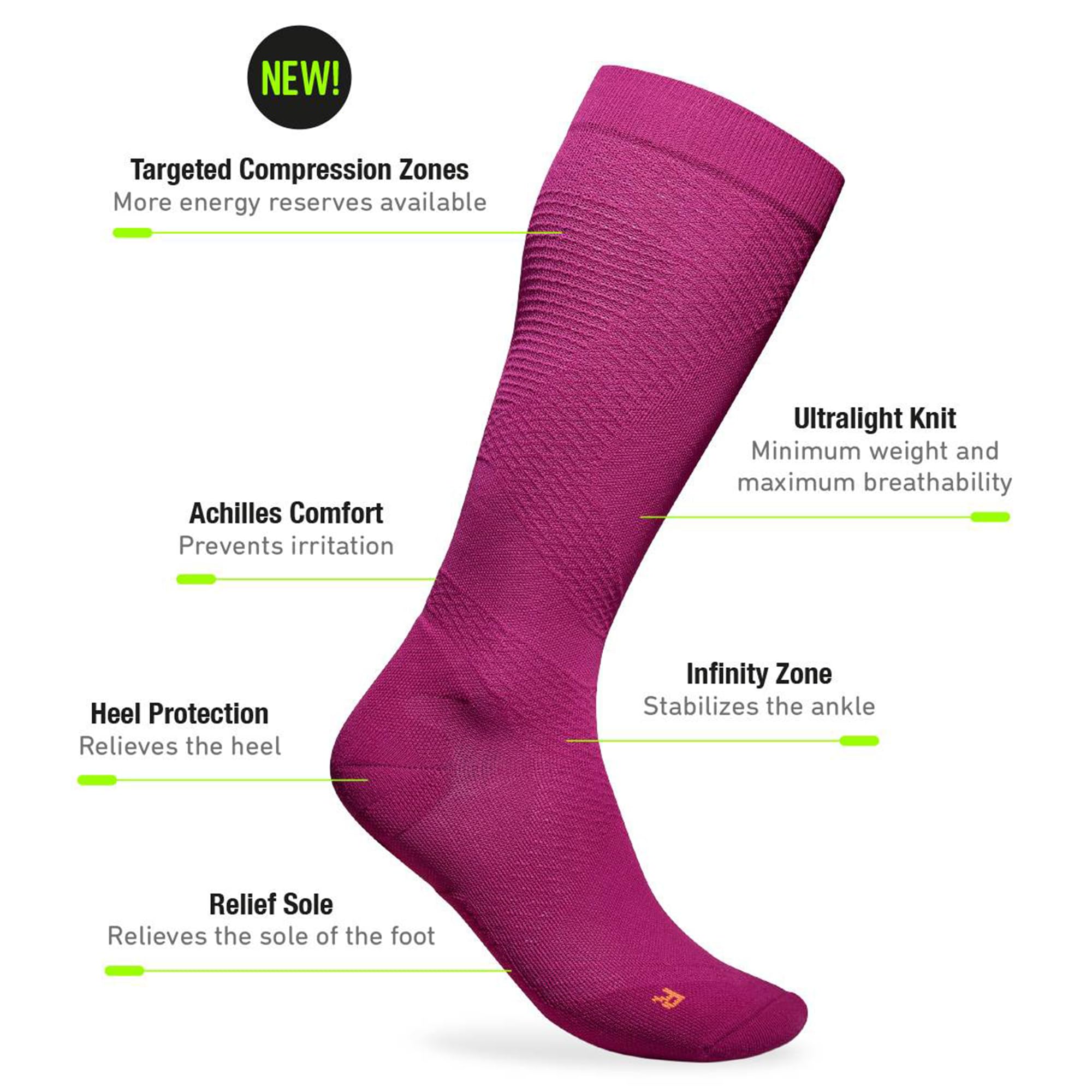Skarpetki „Run Ultralight Compression Socks“, 1 para skarpet kompresyjnych
