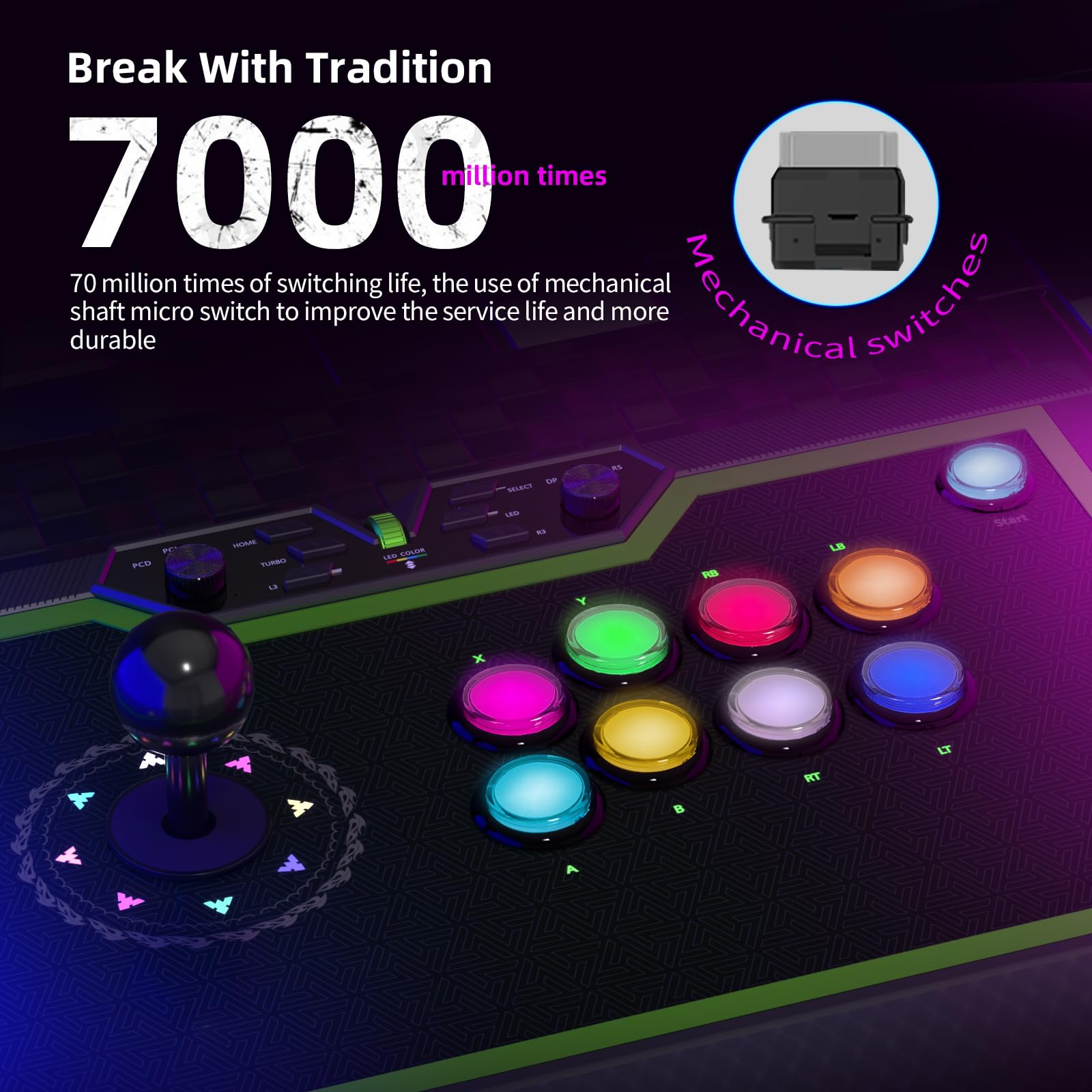 qanba Q8 Silent Arcade Joystick Wired Joystick for PC (Fighting Stick)
