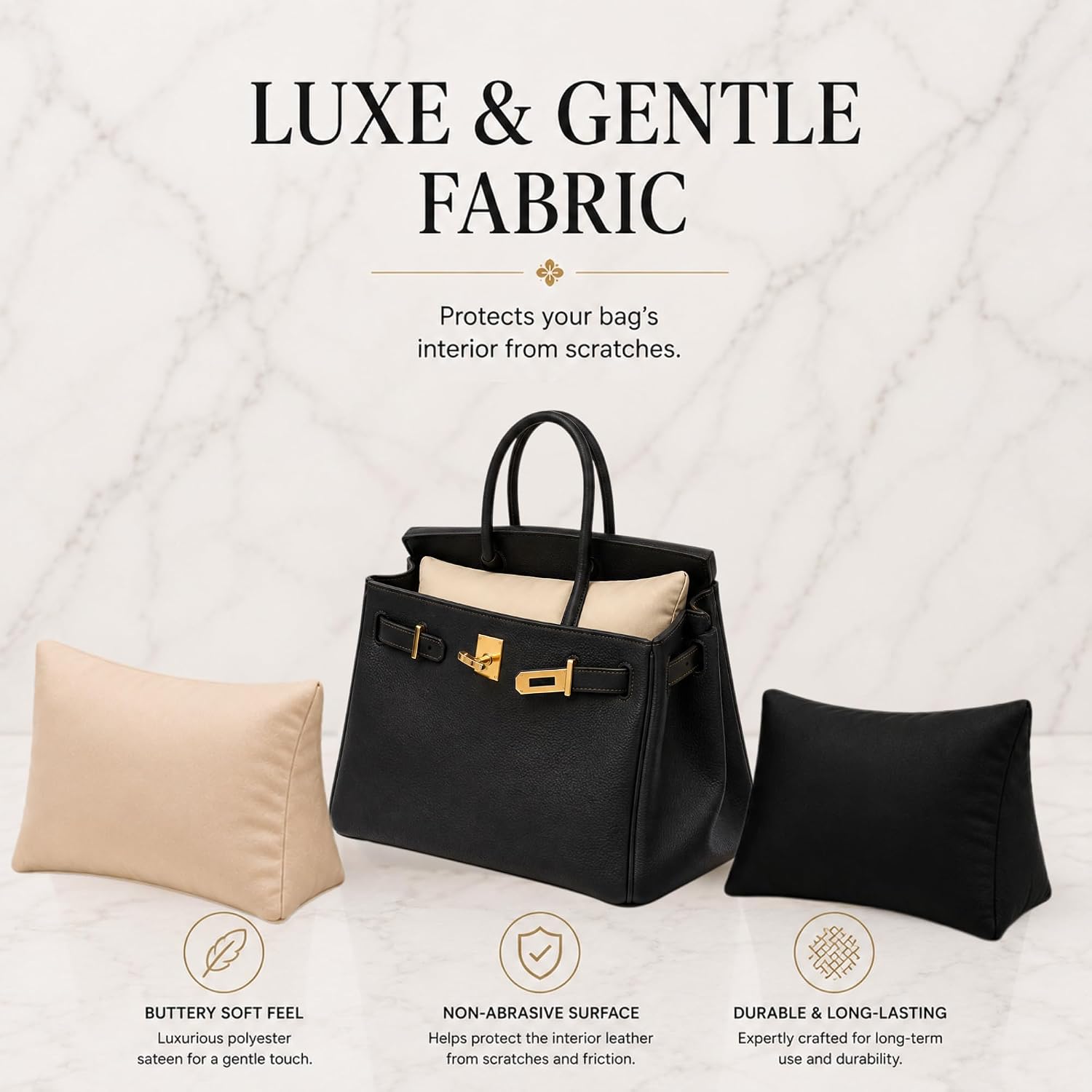 Purse Inserts for Handbags - Triangle Bag Insert Pillows to Prevent Creasing & Maintain Shape