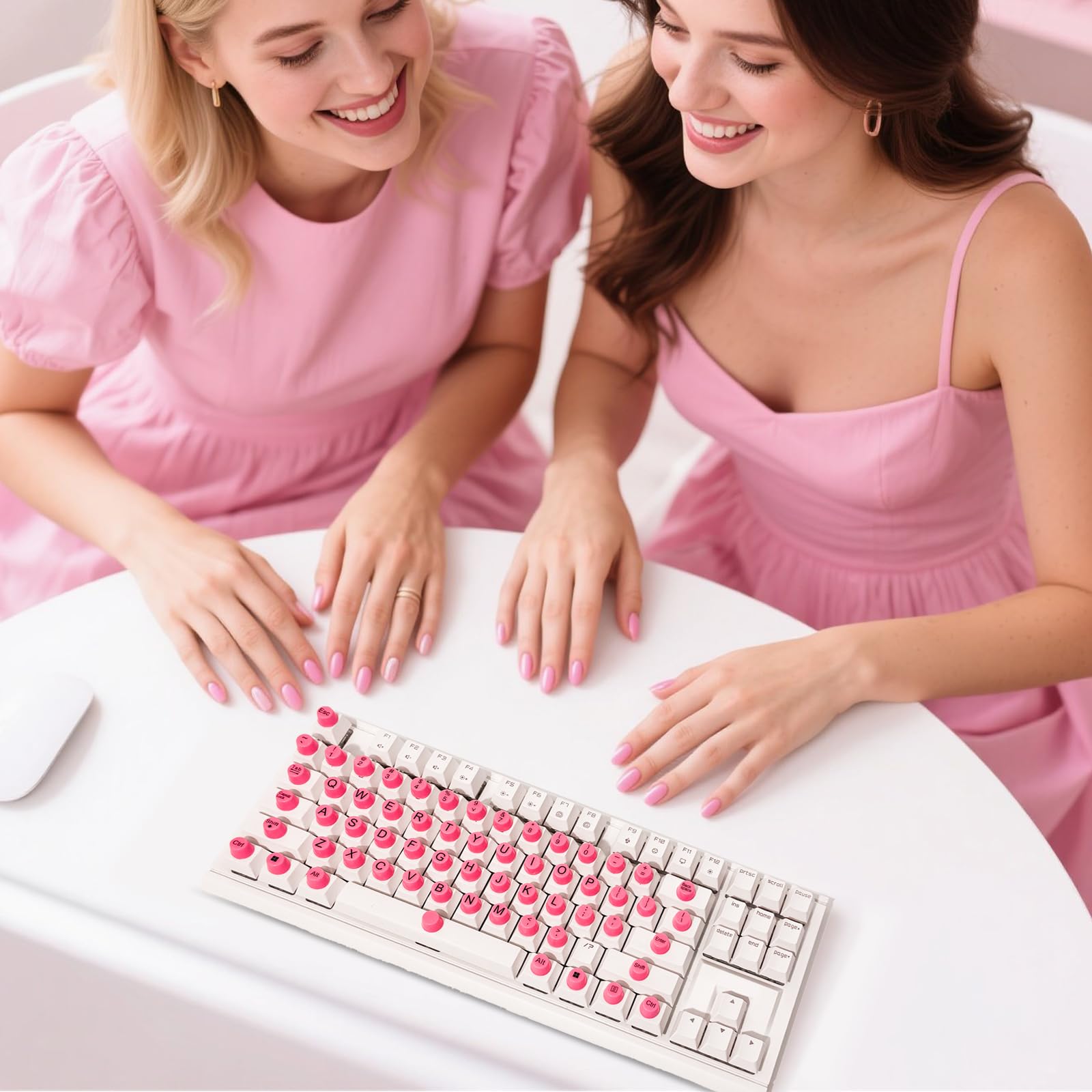 Autocollants Rehausseurs De Touches Pour Clavier - Pour Ongles Longs - Silicone Souple Réutilisable - Plusieurs Couleurs - 4
