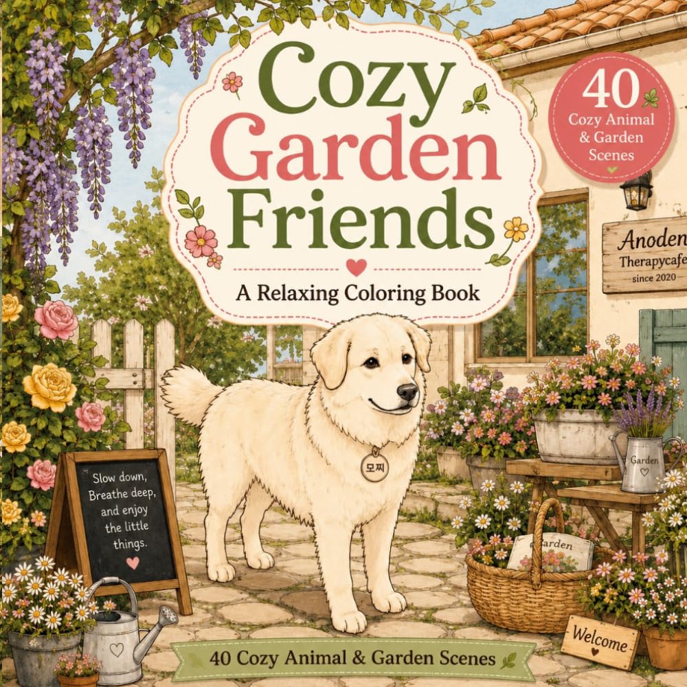 Cozy Garden Friends: A Relaxing Coloring Book Inspired by Real Animals and a Peaceful Garden