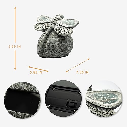 Miniatura 52 de Decoración de jardín, estatua de rana y príncipe, estatua solar de rana y príncipe, figura de ranas de resina con luz solar para patio, balcón