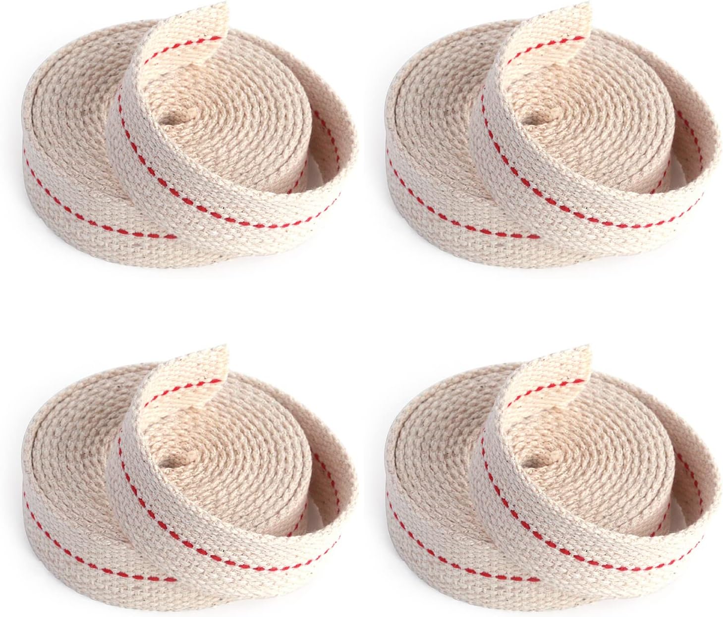 19.5 Foot /3 Rolls Oil Lamp Wick, 1/2 Inch Oil Lantern Wick, 3/4 Inch Flat Cotton Wick, 7/8 Inch Oil Lamp Wicks Burner with Stitch, 6.5 Feet per Roll