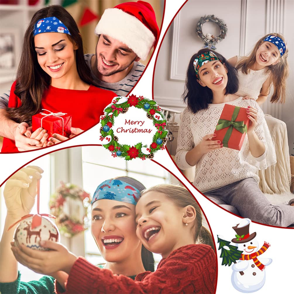 12pcs fitness polyester headbands absorb sweat yoga Christmas Headbands Sweatband scarf running headband cotton Christmas Theme Headband headgear sports Yoga Hair Band - Image 4