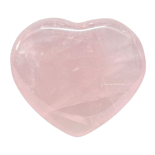 Miniatura 2 de Rose Quartz Stone Heart - Pack of 2 Crystal Heart Stones Rocks - Corazones De Piedra Crystals and Healing Stones Heart Shaped Crystal - Stocking