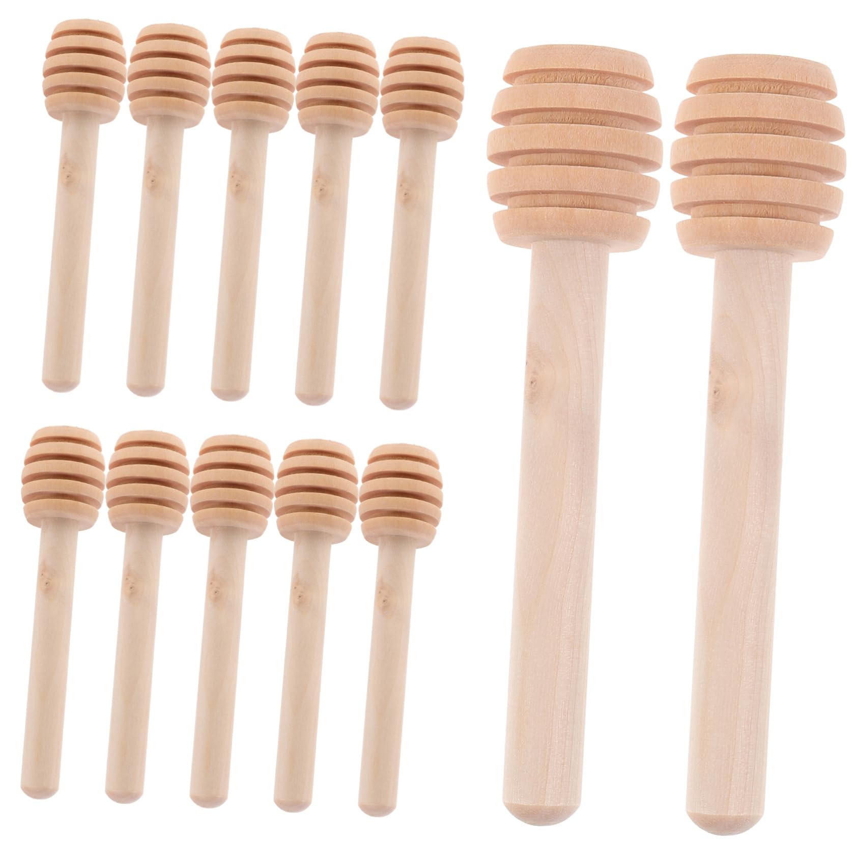 Cabilock Multi-purpose Wooden Honey Stirrer Stick Spoon for Pot Ideal for Cooking Tea Party Favors