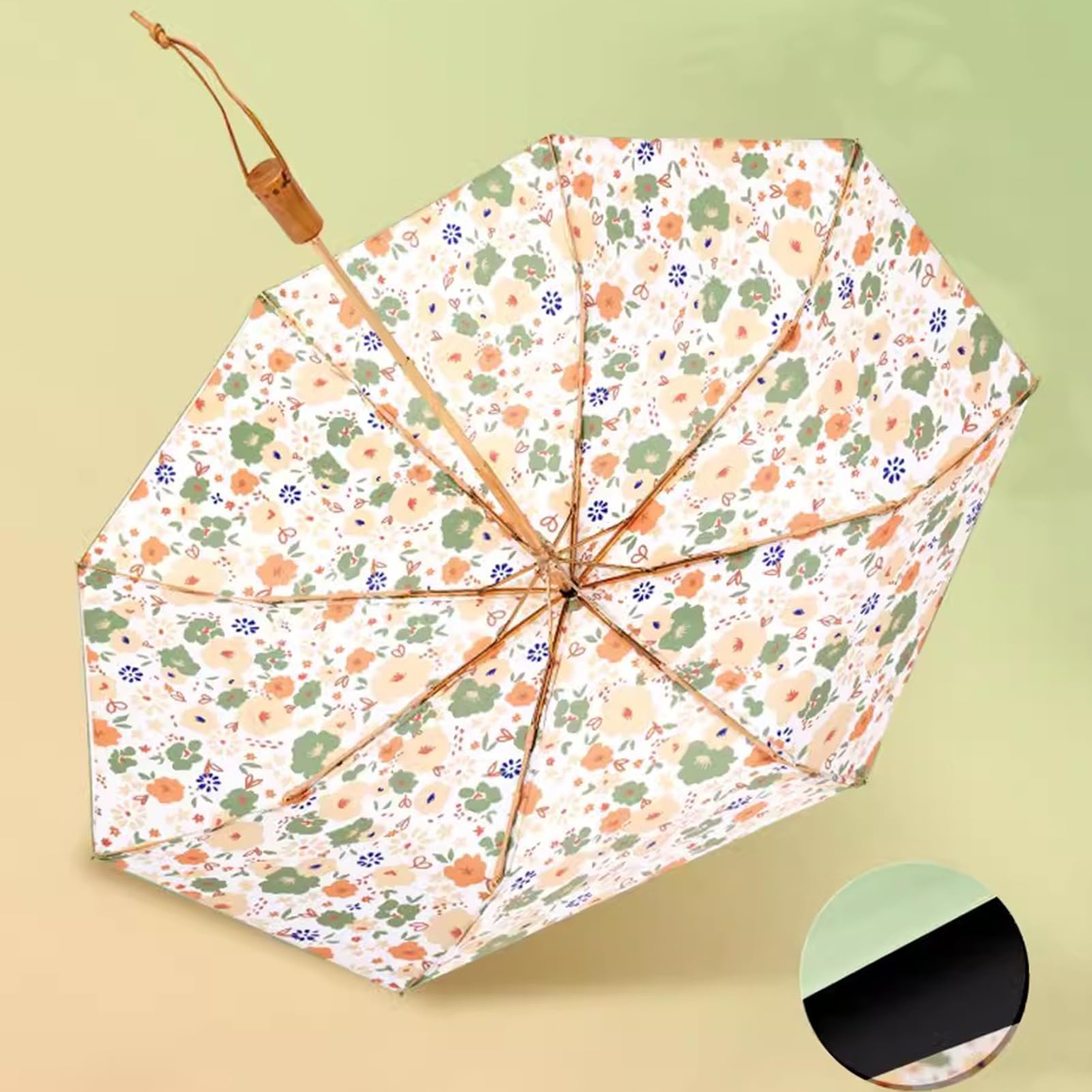 Chesoon Blumen Regenschirm - Klare Kuppel Mit 8 Fiberglas-Speichen