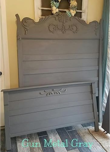 Miniatura 6 de Pintura estilo tiza prémium para muebles, decoración del hogar y manualidades de bricolaje  Gris metálico gris oscuro  Respetuoso con el medio