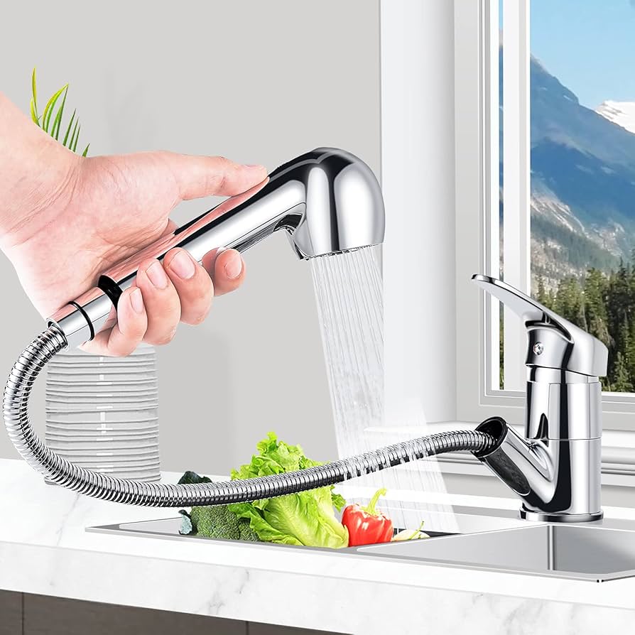Kinse Single Lever Kitchen Tap Stainless Steel 360u00b0 Swivel Sink Mixer